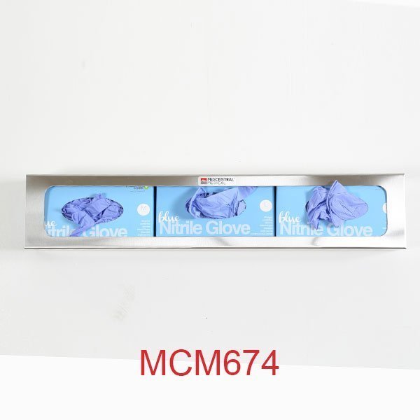 Midcentral Medical Triple Glove Box, horizontal MCM674